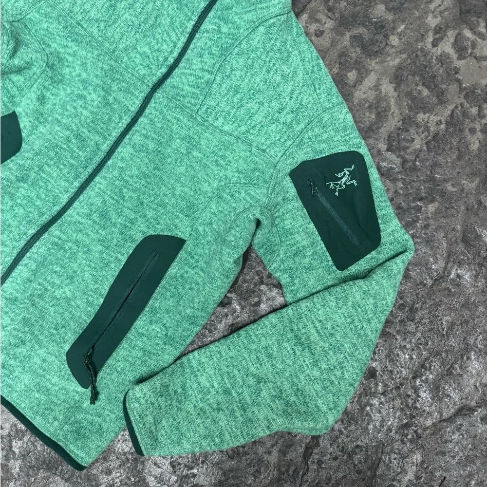 Arc'teryx Heathered Green Vibtage Zip-Up Polartec Jacket - Small - Picture 3 of 6